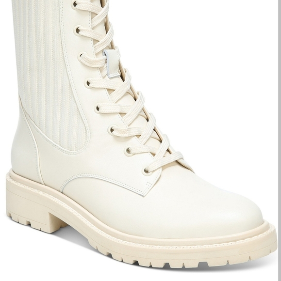 Sam Edelman Lydell Lace upCombat Boot, LeatherColor Ivory, Size 10M Wome… - Picture 6 of 9